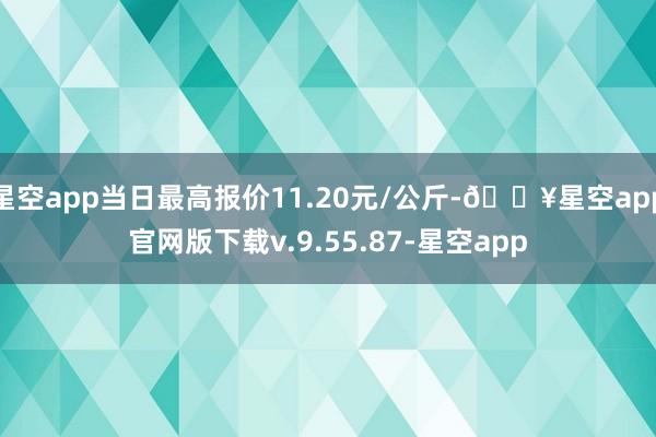 星空app当日最高报价11.20元/公斤-🔥星空app官网版下载v.9.55.87-星空app