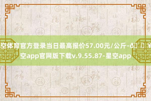 星空体育官方登录当日最高报价57.00元/公斤-🔥星空app官网版下载v.9.55.87-星空app