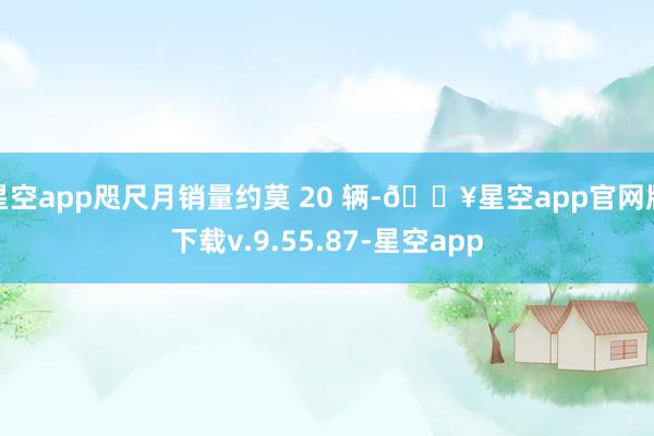 星空app咫尺月销量约莫 20 辆-🔥星空app官网版下载v.9.55.87-星空app